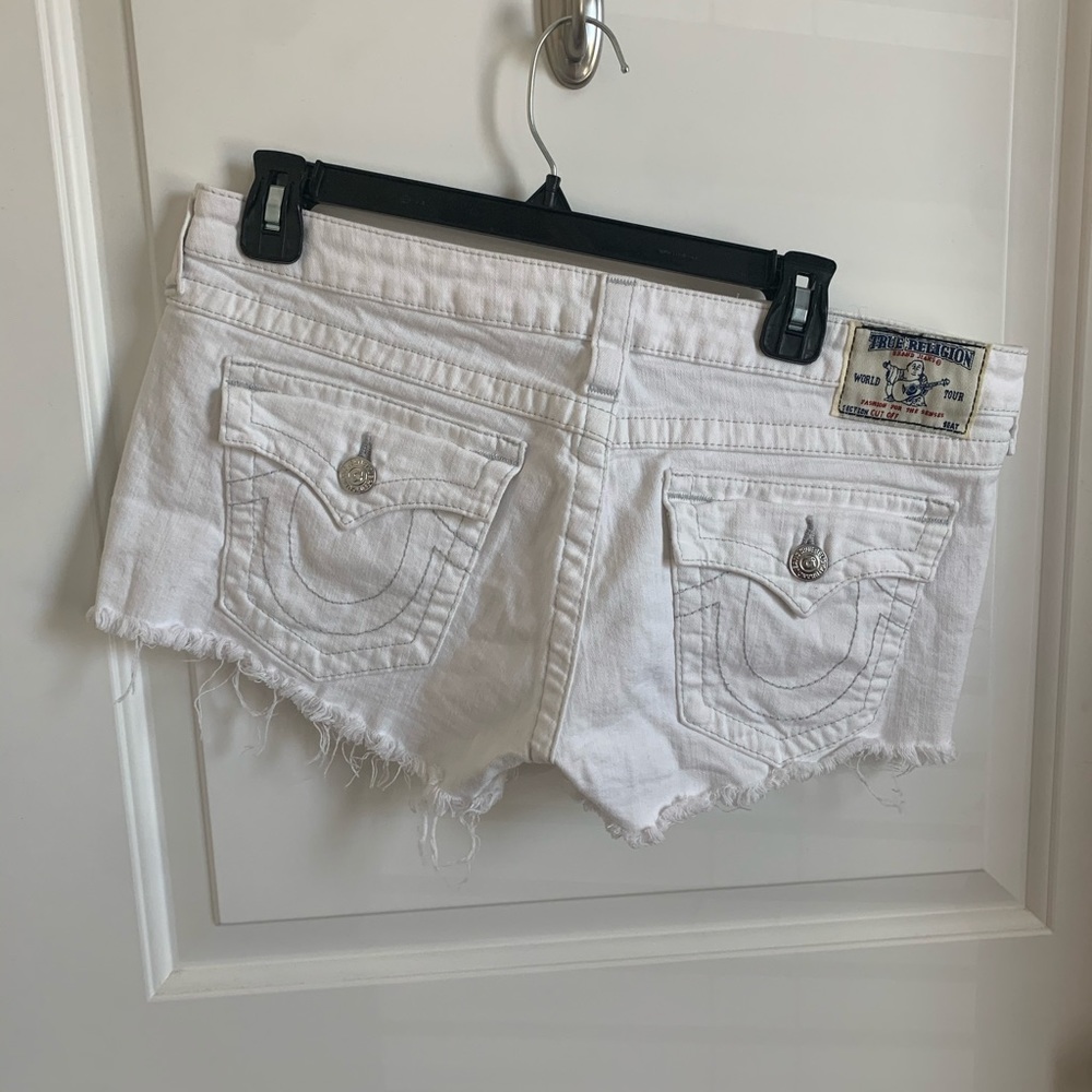 True Religion white shorts